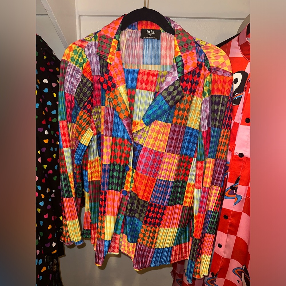 Dressed in LALA plisse set in Fun House